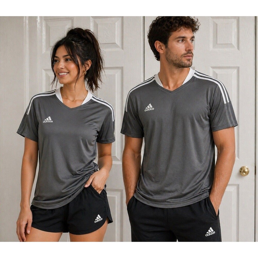 Adidas Primegreen Gray Soccer Training Jersey Shirt Men’s Medium M Aeroready